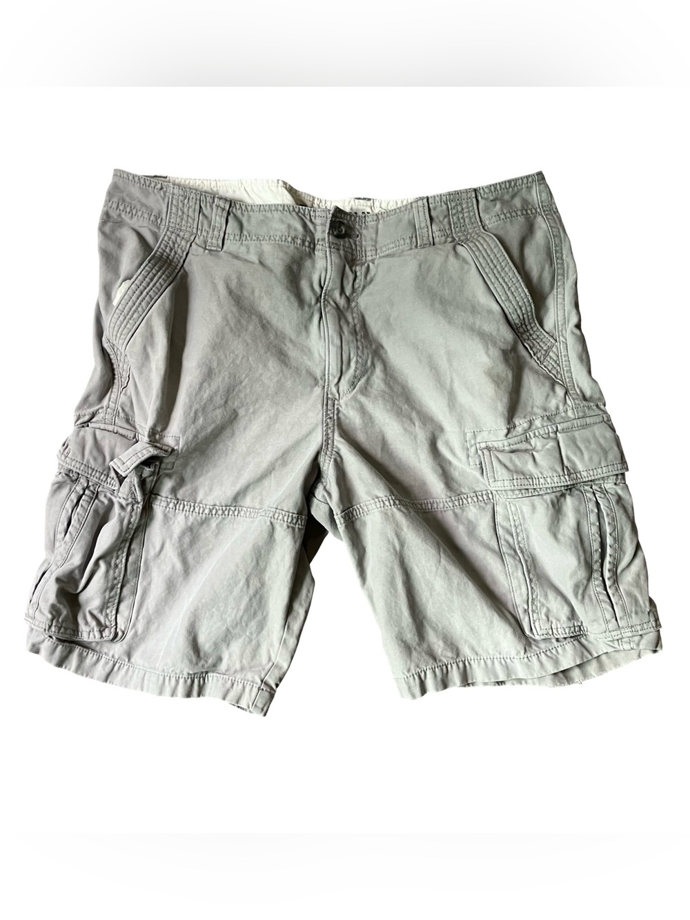 Mens Cargo Shorts Lot (2) Khaki Sz 36 Hiking Fishing Union Bay Old Navy Utility - Picture 2 of 13